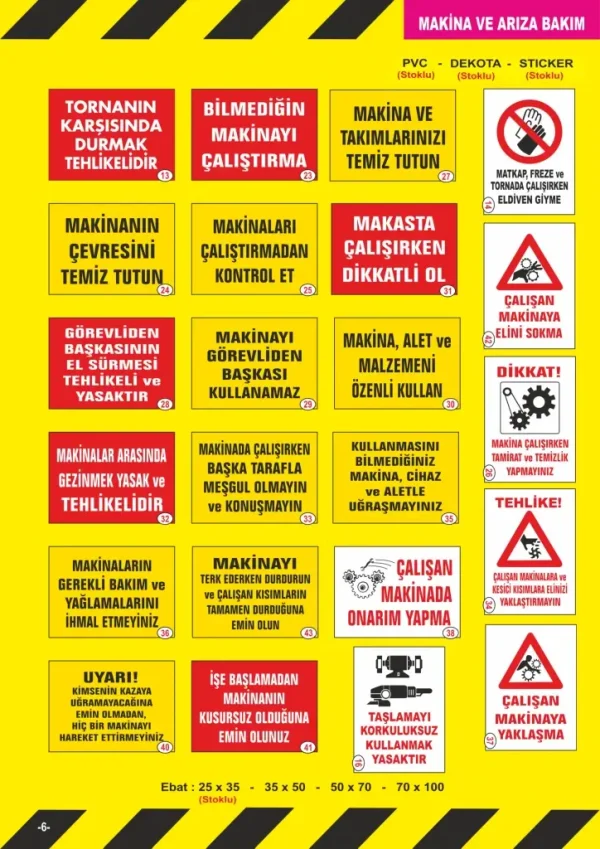 İş Güvenliği ve Uyarı Levhaları 14