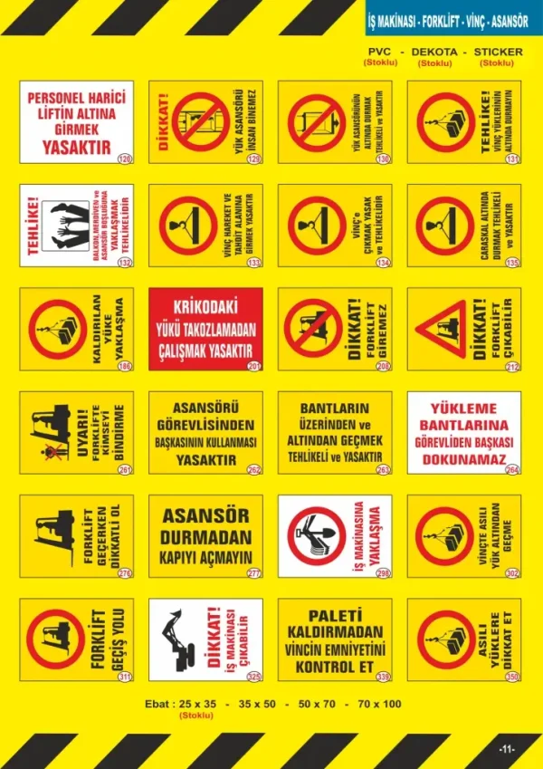 İş Güvenliği ve Uyarı Levhaları 17