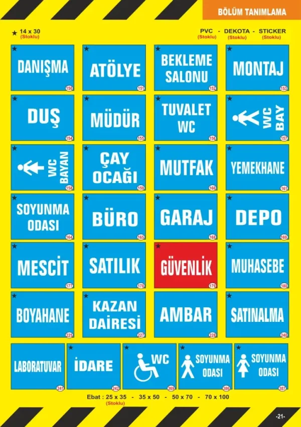 İş Güvenliği ve Uyarı Levhaları 18