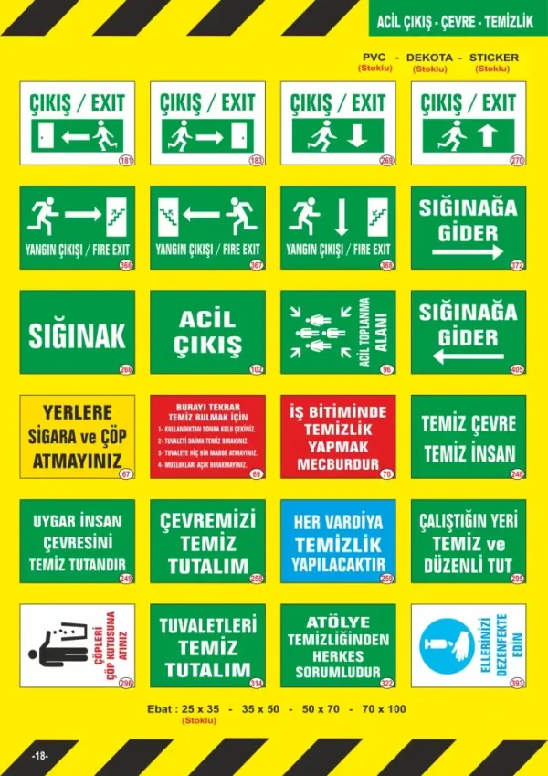 İş Güvenliği ve Uyarı Levhaları 25